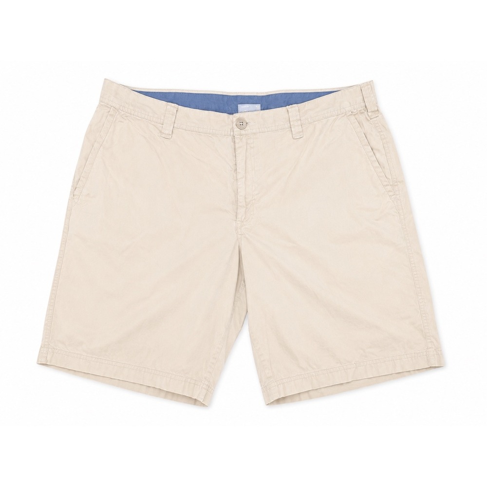 Columbia Men's Beige Chino Shorts Size 38W 10" Inseam Casual Flat‎ Front
